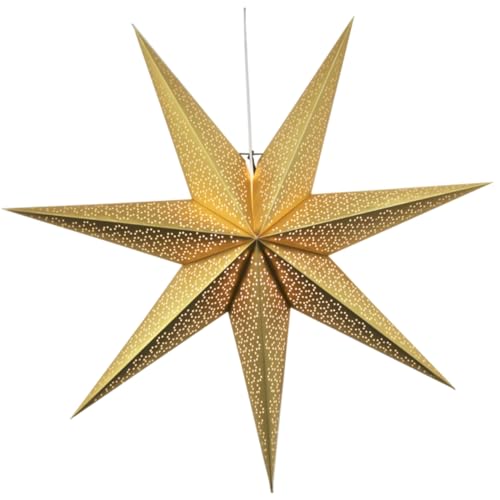 XXL Weihnachtsstern Stern hängende Weihnachtsdeko - Ø 100 cm - Papier - Gold von Generic