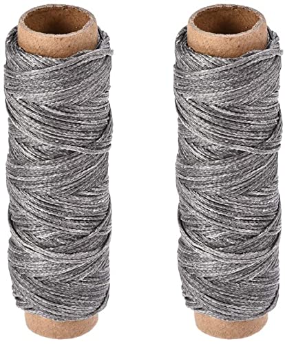 XYWHPGV Ledernähfaden 33 Yards 150D/1mm Polyester flach gewachste Kordel zum Handnähen Leder-Buchbinderning, Basteln DIY, (Dunkelgrau, 2 Stück)(413f9 333d2 b3861 a4ab4 f2527 16105 von Generic