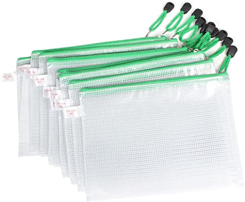 XYZOOM A5 Dokumentenmappen-Taschenhalter mit Reißverschlussraster, 10-teilig, Grün Transparent(3bd02 79183 35c03 32753 bfd45 09473 von Generic