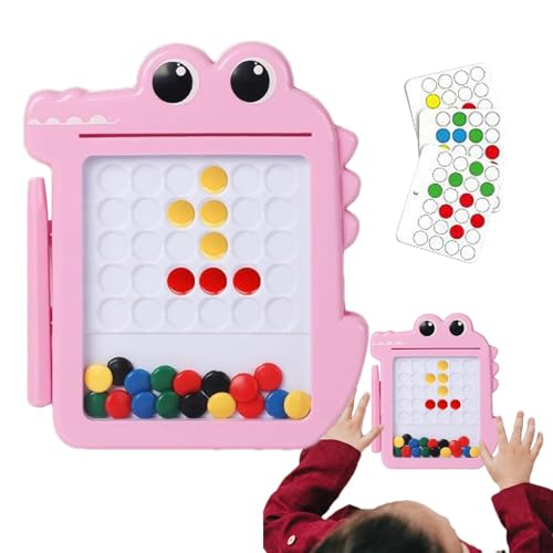 Zeichenbrett - Magnettafel | Kinder-Zeichenspielzeug | Lernspielzeug | Magnetisches Zeichenbrett für Kinder | Magnetisches Perlen-Zeichenbrett für Kleinkinder | Stift-Zeichenbrett-Puzzle für Kinder, A von Generic