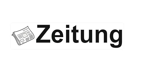 Zeitung/Schriftzug Aufkleber mit Zeitungssymbol, Abziehbild (RPt 7/1) (25 x 8,7 cm) von generic