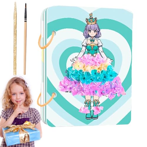 Ziemlich hübsches Prinzessin -Spiel, Sticker Dress -up -Buch für Mädchen | Stylish Fun Kids Activity Kit Prinzessin Puzzle,Kinderbücher zu Mädchen und Frauenfragen, Kinderaufkleber für das chinesische von Generic