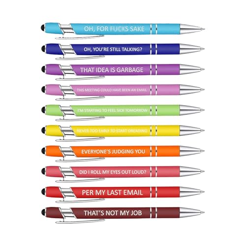 Zitate Stifte - 10x Inspirierende Zitate Stift | Kugelschreiber | Motivationsballpoint Geschenke | Inspirierende Kugelschreiber | Tragbare Kugelschreiber | Metallmotivierende Signature Stift Kugelschr von Generic