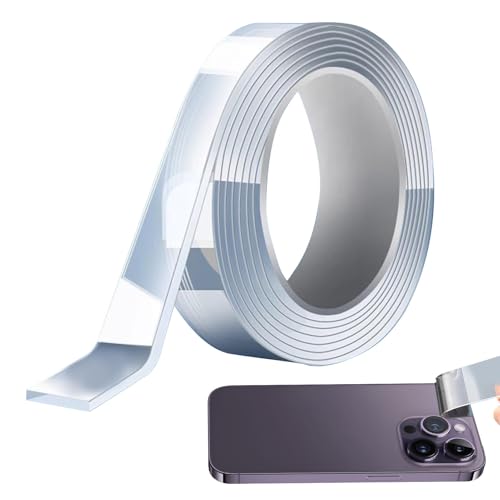 Zweiseitiges Klebeband – Doppelseitiges Klebeband Transparent | Transparentes, Selbstklebendes Rollenband | Doppelseitiges Klebeband Extra Stark | Posterband, Wasserdichtes Montageband Für Keramikflie von Generic