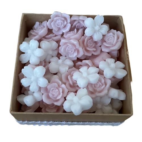 80 Stück Sojawachs in Blumenform mit Lavendel- und Freesienduft + 10 Organzabeutel Souvenirs Wax Melts Wohnkultur von Genérico