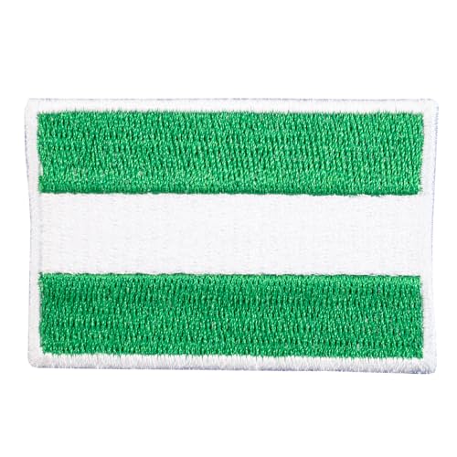 Aufnäher, Flagge von Andalusien, Latextileria, 6 cm x 4 cm, rechteckig, bestickt, zum Aufbügeln, Weiß von Genérico