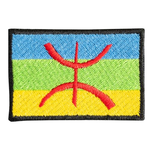 Aufnäher Amazigh Flagge - LaTextileria - ein Patch 6 cm x 4 cm - Stickerei zum Aufbügeln von Genérico