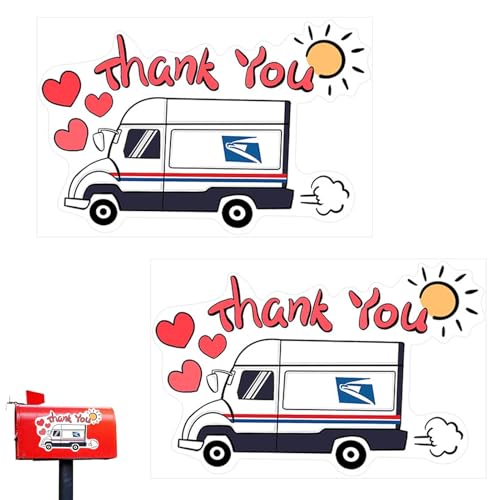 Dankeschön-Aufkleber für Briefkasten: 2 Bögen auffällige Dankesaufkleber | Übergroßes Etikett für Briefkästen, Autos und Schließfächer | Verwendung im Innenbereich u Dankeschön-Aufkleber für Briefkasten: 2 Bögen auffällige Dankesaufkleber | Übergroßes Etikett für Briefkästen, Autos und Schließfächer | Verwendung im Innenbereich u von Genérico