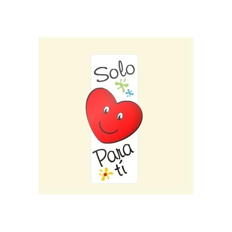 Dekorative Etiketten "Solo Para Ti", rotes Herz, 25 x 55 mm, 500 Stück von Genérico