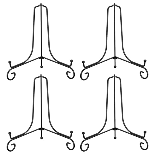 Fotorahmenständer, dekorative Plattenständer | Set mit 4 Metallplatten | Tischbilderständer 12,7 cm (5 Zoll), Staffeleien für Fotos, Dekoration von Genérico