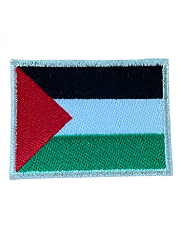 Generico Aufnäher zum Aufbügeln, bestickt, für Kleidung und Accessoires, einfach zu tragen, ideal für Kleidung, verschiedene Motive: Flaggen, Symbole, Armee., Palestina, Einheitsgröße von Generico