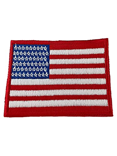 Bestickter Aufnäher zum Aufbügeln für Kleidung und Accessoires. Einfach anzuziehen. Ideal für Kleidungsstücke. Verschiedene Motive: Nationalflaggen, Symbole, Armee. (USA) von Generico