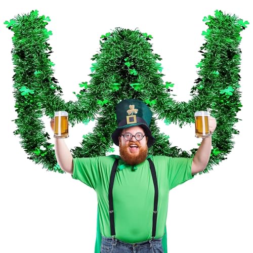 Grüne Kleeblatt-Girlande, 6,56 m, Girlanden zum St. Patrick's Day, dekorative Girlande für St. Patrick's Day, irisches Kleeblatt-Girlande, glänzend Grüne Kleeblatt-Girlande, 6,56 m, Girlanden zum St. Patrick's Day, dekorative Girlande für St. Patrick's Day, irisches Kleeblatt-Girlande, glänzend von Genérico