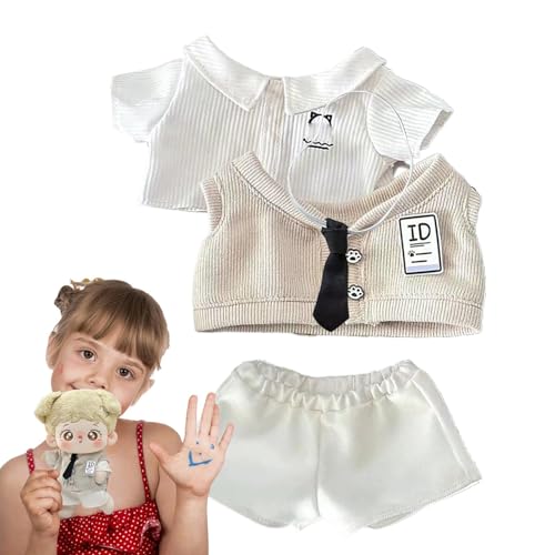 Kleidung für Plüschpuppen, Kleidung und Zubehör für Puppen | Weiche Kleidung für Schulpuppen 7,87 Zoll, schöne Hosen, Anzüge, Repuppenzubehör Kleidung für Plüschpuppen, Kleidung und Zubehör für Puppen | Weiche Kleidung für Schulpuppen 7,87 Zoll, schöne Hosen, Anzüge, Repuppenzubehör von Genérico