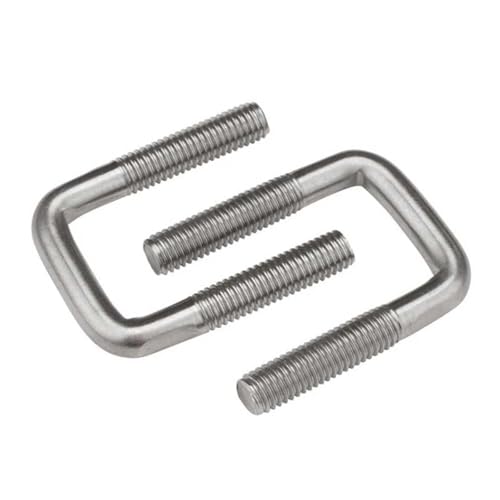 M6 M8 M10 304 U-Bolzen aus Edelstahl, rechtwinklige Schraube, Vierkantschraube, Klemmschraube, Rohrclip, U-Klemme, M6 x 50 x 120, 2 Stück M6 M8 M10 304 U-Bolzen aus Edelstahl, rechtwinklige Schraube, Vierkantschraube, Klemmschraube, Rohrclip, U-Klemme, M6 x 50 x 120, 2 Stück von Genérico