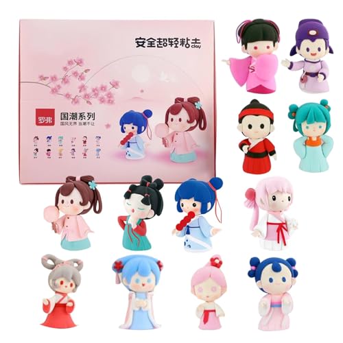Modelliermasse, Modellierspielzeug, luftgetrockneter Ton, 12 x traditionelle chinesische Prinzessinnen, Modellierspielzeug, Kunst, zur Förderung der Fantasie und Kreativität Modelliermasse, Modellierspielzeug, luftgetrockneter Ton, 12 x traditionelle chinesische Prinzessinnen, Modellierspielzeug, Kunst, zur Förderung der Fantasie und Kreativität von Genérico