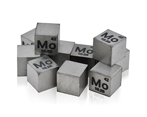 Molybdän-Würfeldichte, Molybdän-Metallwürfel 10 x 10 x 10 mm rein 99,95 % für Sammlung von Elementen von Generico