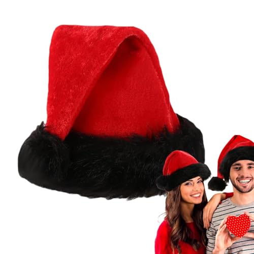 Santa Hat Holiday Weihnachtsmannmütze, dekorative Unisex-Mütze, rote Weihnachtsmütze, Winterurlaubmütze, bequeme Weihnachtsmütze für klassische Kostümveranstaltungen, Nikolausmütze von Genérico