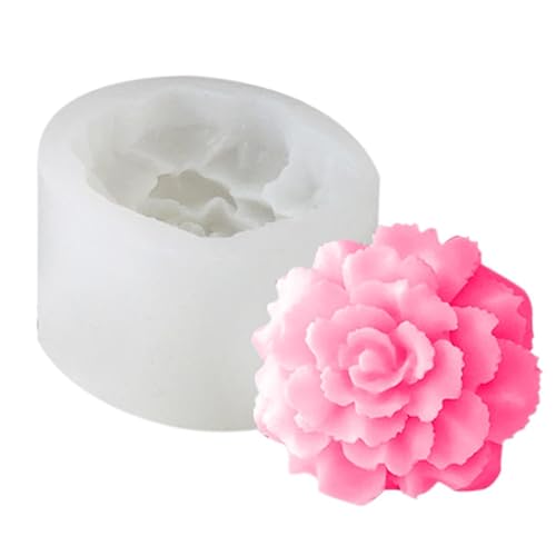 Silikonform mit 3D-Blumen, Blumenkerzenform, 3D-Blumen-Cupcake-Dekoration, Kuchenform für Schreibtischdekoration, Tisch, romantische Dekoration von Genérico