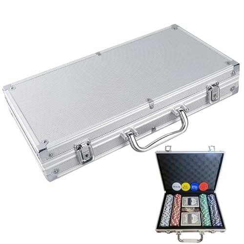 200-teiliges Pokerset mit Aluminiumetui - komplette Style-Chip-Sammlung, 2 Kartenbrücken, Wiederverkäufer und Blindknöpfe, Würfel und Filzmatte - Ideal für Te Spiele 200-teiliges Pokerset mit Aluminiumetui - komplette Style-Chip-Sammlung, 2 Kartenbrücken, Wiederverkäufer und Blindknöpfe, Würfel und Filzmatte - Ideal für Te Spiele von Générique