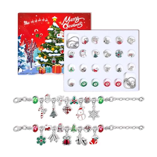 2024 Jewelry | Christmas Bracelet Countdown | 24 Days, Festive Jewelry Crafting Kit, Jewelry, Countdown Armband für Christmas, Holiday Jewelry Kit von Générique