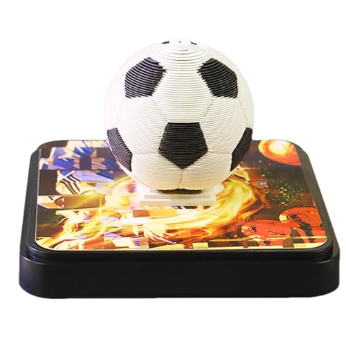 3D Notizblock - 3D Kunstkalender | 3D Desktop Kalender 2025 | 3D Basketball Notizblock | Fußball Papierskulptur, Heimdekoration für Esszimmer, Cheve Bibliothek von Générique