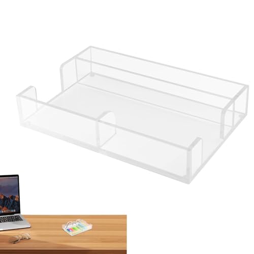 Acryl-Notenpad-Halter, Clear Acrylic Notepad-Halter, Notepad-Halter für Schreibtisch, Acryl, Sticky Notizzettel, Schreibtisch-Organizer mit Notepad-Halter, Glasses und Notizpad-Organizer, Sticky Note von Générique