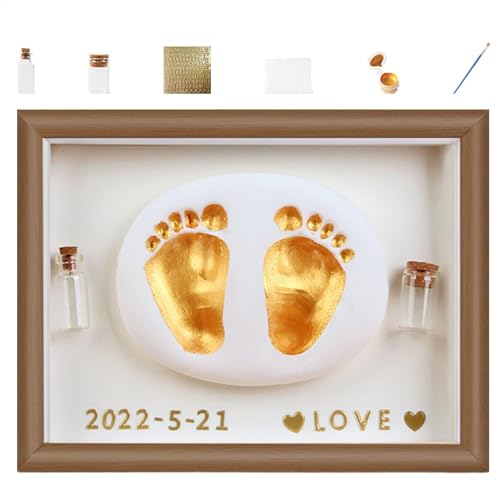 Baby Footprint Kit, Handprint Footprint Making Kit, Holz Baby Art Frame, Baby Keepsake Kit, Fetal Hair Collection Bottle, Baby Handprint Kit, Baby Footprint Frame, Baby Keepsake Frame, Baby Footprin von Générique