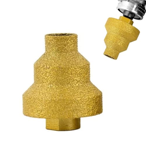 Bohrloch, Multilayered Cone Reamer, Metal Cone Reamer, Concrete Chamfer Bit, Bevel Chamfer Drilling Bit for Woodworking, Marble, Stone, Concrete, Tiles, Gold Multilayered Bit von Générique