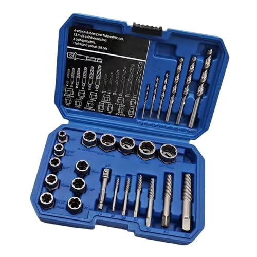 Bolt Extractor Kit, Easy Out Stripped Lug Nut Remover, 9,84 x 5,91 x 1,57 Zoll Bolts Drill Bit Tool, Damaged Screw Remover Set for Rusted, Rounded-Off Schrauben von Générique