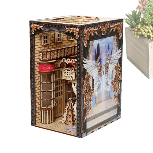 Buchecken-Set, 3D-Holzpuzzle – Kreativ-Set 3D-Puzzles Booknook mit LED-Licht | Eleganter Bücherregal aus feinem Holz für Kollegen von Freunden der Familie Buchecken-Set, 3D-Holzpuzzle – Kreativ-Set 3D-Puzzles Booknook mit LED-Licht | Eleganter Bücherregal aus feinem Holz für Kollegen von Freunden der Familie von Générique