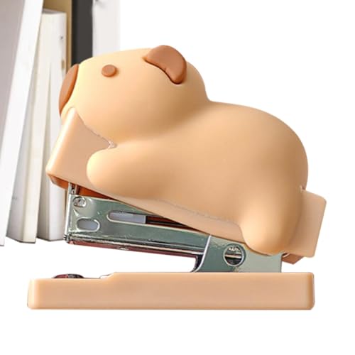 Capybara Stapler, niedlicher kompakter Stapler mit Stapel, multifunktionaler Schreibtischstapler für Studenten, Schulbedarf, Büro und Arbeitsplatz-Zubehör, einzigartiges Bürowerkzeug von Générique