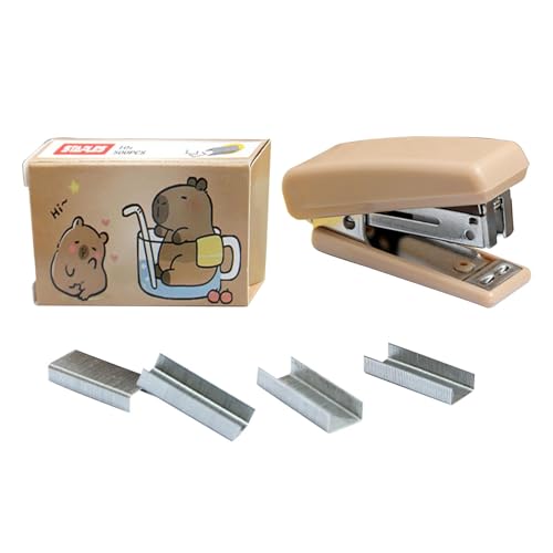 Cartoon Desktop Stapler, Arbeitsstapler, tragbarer Kinderstapler, niedlicher Capybara Stapler, niedlicher Capybara Desktop Stapler Arbeit und Schule Cartoon Handheld Stapler für Kinder mit von Générique