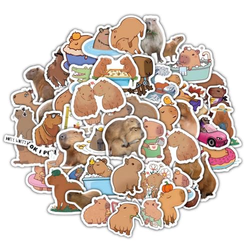 Cartoon-Sticker, 60 x Tier-Aufkleber für Kinder, vibrierende Sticker für Handys, Laptops, Suitcases, starke Haftung, ideal für Sammlung, Kunst und Handwerk Enthusiasten von Générique