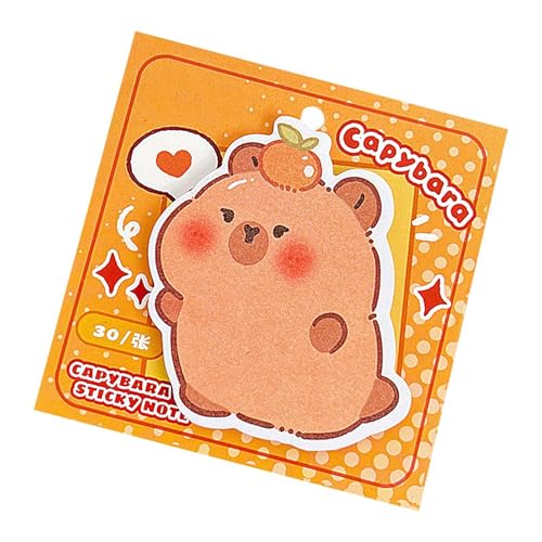 Cartoon Sticky Notes for Desk, Capybara Sticky Notes for Home, Fun Stationery Notepad, Capybara Memo Pad for Desk, Sticky Notes with Cartoon Design, Fun Memo Pad for School von Générique