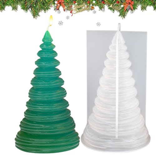 Christmas Tree Candle Mold, Epoxidharz Mold, Silikon Candle Making Mold, Soap Making Molds, Christmas Decoration Mold, Resin Casting Supplies, Chocolate Candy Molds, Holiday Candle Molds von Générique