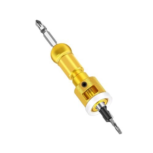 Counter Sink Drill Bit, Countersink Bit für Holz, Center Drill Carpentry Tools, Adjustable Countersink Drill Bits, Splitter Drill Bit, Splitter Drill Bit with Scale & Limiter For Furniture Making von Générique