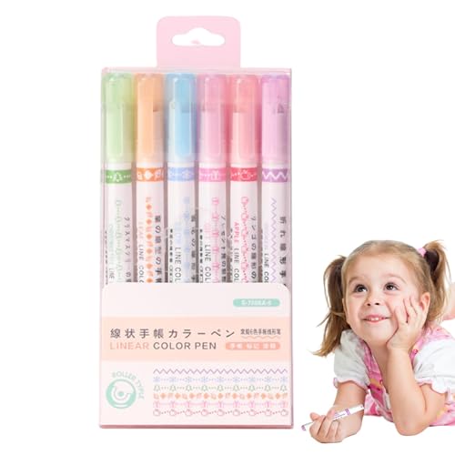 Curve Highlighter Pen, Shape Marker Highlighters, Curve Pens Set, Highlighter Set, Different Shape Highlighters, Writing Drawing Highlighters, Marker Pens for Kids, Adult Curve Highlighters, von Générique