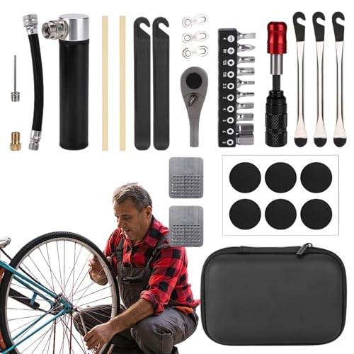 Cycling Repair Tool Kit, Tragbares Bikes Reparaturset, Multi Function Bicycles Maintenance Tools, High Strength Build, Compact Lightweight Ideal for Camping Travel, 373 g von Générique