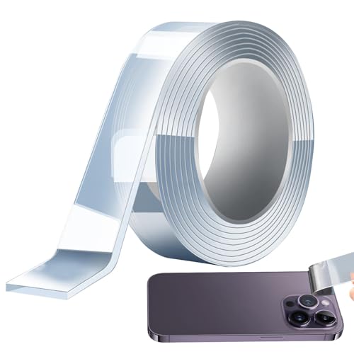 Doppelseitiges Klebeband - Doppelseitiges Klebeband, sehr langlebige transparente Kleberolle | Abnehmbares und zuschneidbares wasserdichtes Montageband, starkes Klebeband für vielseitigen Einsatz Doppelseitiges Klebeband - Doppelseitiges Klebeband, sehr langlebige transparente Kleberolle | Abnehmbares und zuschneidbares wasserdichtes Montageband, starkes Klebeband für vielseitigen Einsatz von Générique