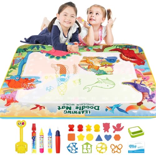 Drawing Mat für Kinder, Wassermalspielzeug, große Wassermatte, tragbare Drawing Matte, Kinderkunstbedarf, pädagogische Matte, Wasser-Drawing Pad für Kinder und Mädchen von Générique