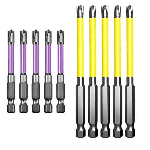 Drill Bits Screwdriver Set, & Slotted Adapter Kombinationskit, Anti-Slip Socket Bits, Quick Release Drill Attachments, 10 Stück, 11, 0,6 cm, widerstandsfähig & lange Lasting von Générique