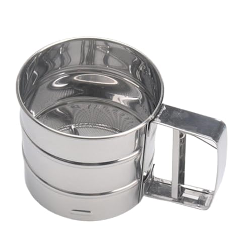 Edelstahl Flour Sifter, wiederverwendbar, Netzstoff, Puderseife zum Backen, Backen, Backen, Backen, Schälen, Feiner Netz, für Zuhause, Edelstahl, Baking Too von Générique