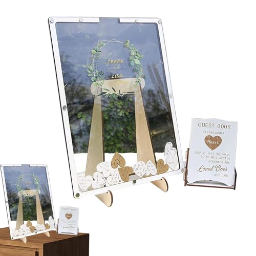 Elegante Hochzeitsgäste-Herz-Tropfenbox mit Drop Top Frame – Stylish und romantisches Herz, Gästebuch für Feiern, Gatherings und Feiertage, Charming Drop Top Wedding Frame – Heart Guest Bo von Générique