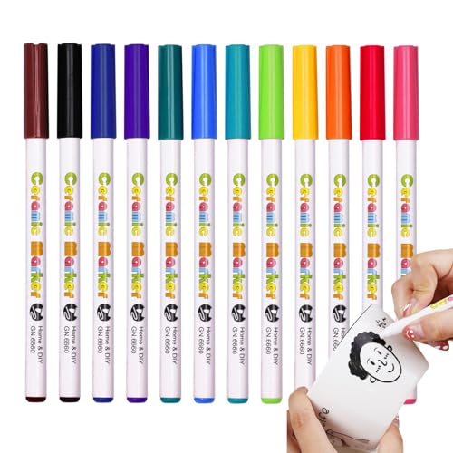 Farbmarker, Glasmarker, Stifte für Acrylfarben, 12 Farben, für Holz, Stein, Stoff, Leinwand, Keramik, Scrapbooking-Zubehör Farbmarker, Glasmarker, Stifte für Acrylfarben, 12 Farben, für Holz, Stein, Stoff, Leinwand, Keramik, Scrapbooking-Zubehör von Générique