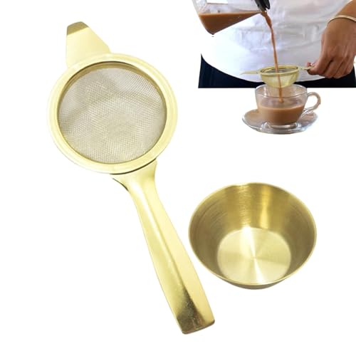 Feinmaschiger Netzstoff für Flour, Edelstahlsieb für Saft, Cocktailschäler mit feinem Mesh, feines Mesh, Sieve für Lebensmittel mit Griff, lockere Tee-Infuser Sieve, Küchenfeinmaschiene von Générique