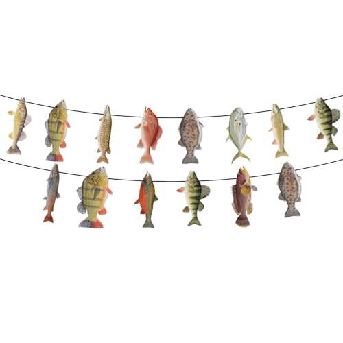 Fishing Decoration, Hangable Nautical Ornaments, Creative Photo Props for Fisherman Competition Tournament Remotion, Paper Material, 90 g, Lightweight, Easy to Display von Générique