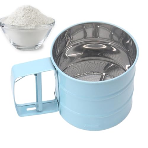 Flour Sifter, Wiederverwendbarer Netzstoff, Edelstahl, Pulver, tragbarer Backzubehör, Backen, Backen, Backen, Backpulver zum Schälen, Backen von Puder, Sifter für Kuchen, Mehlschäler für feine von Générique