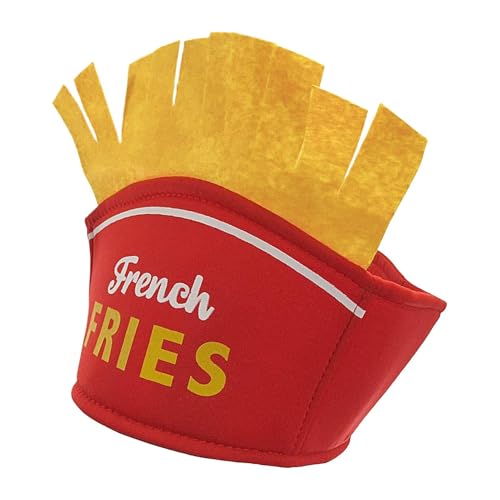 French Fries Hat, Mexikanische Lebensmittel-Headbands, lustige Fast-Food Headpieces, Burger-Kostüm-Zubehör, neuartige Requisite für Erwachsene & Kinder, Größe Gelb/Rot, 1er-Set, einzigartig und lustig von Générique