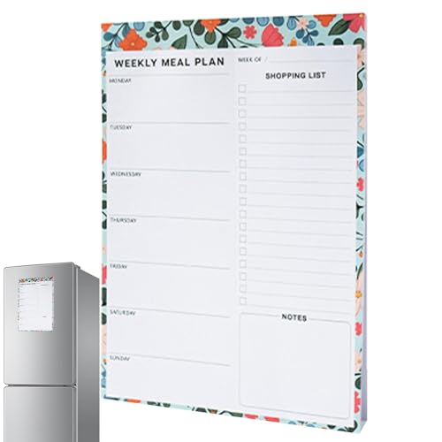 Fridge Meal Planner, Kitchen Meal Notepad, Magnetic Meal Planner, Weekly Grocery Planner, Tear-Off Meal Sheets, Efficient Meal Organizer, Magnetic Weekly Planner, Grocery List Notepad, Kitchen Plannin von Générique